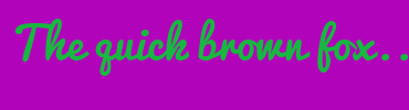 Image with Font Color 18B840 and Background Color B104BA